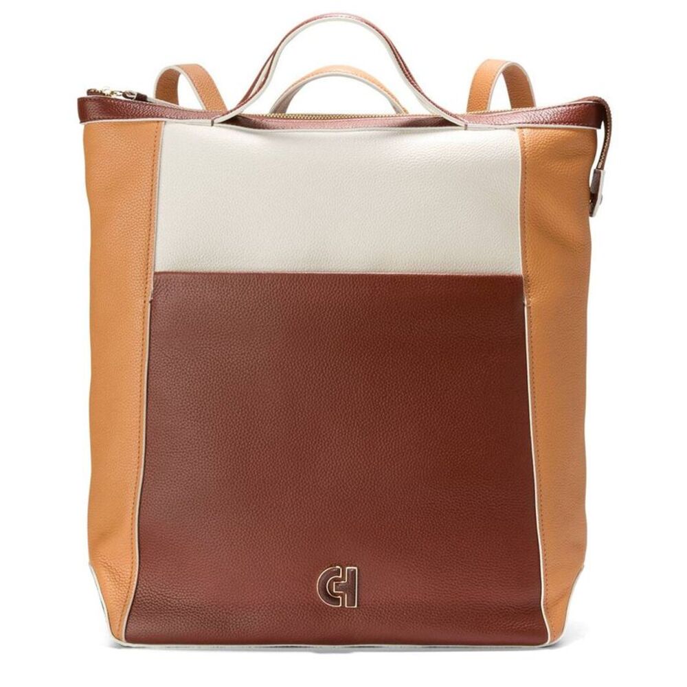 Cole Haan Grand Ambition Large Leather Backpack, Brown